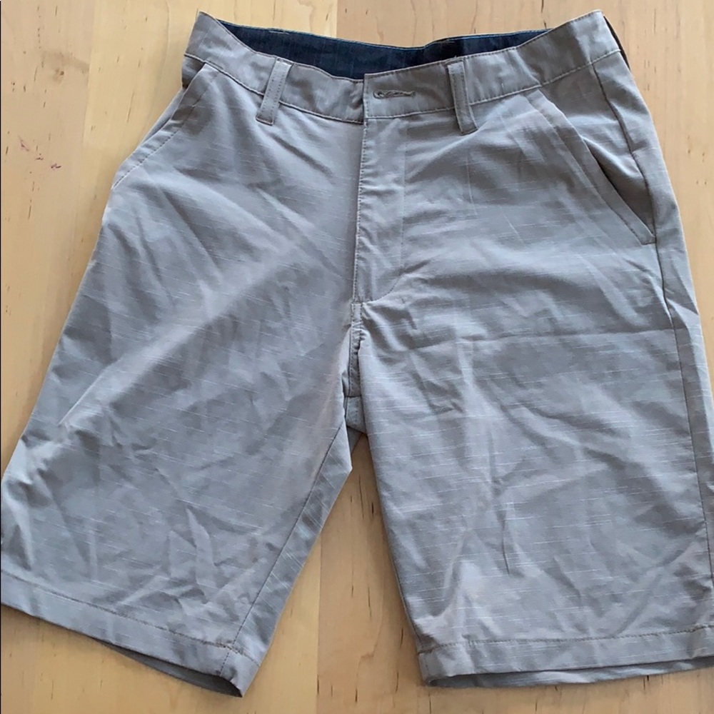Burnside tan shorts with hybrid stretch material